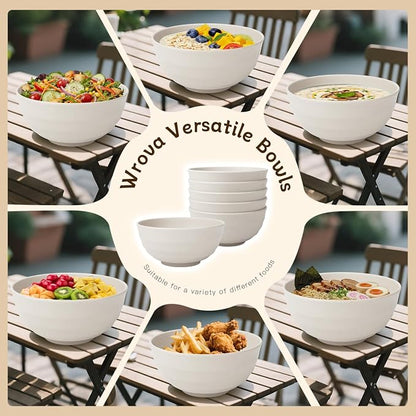 60oz Wheat Straw Bowls Set of 6 - Image 5