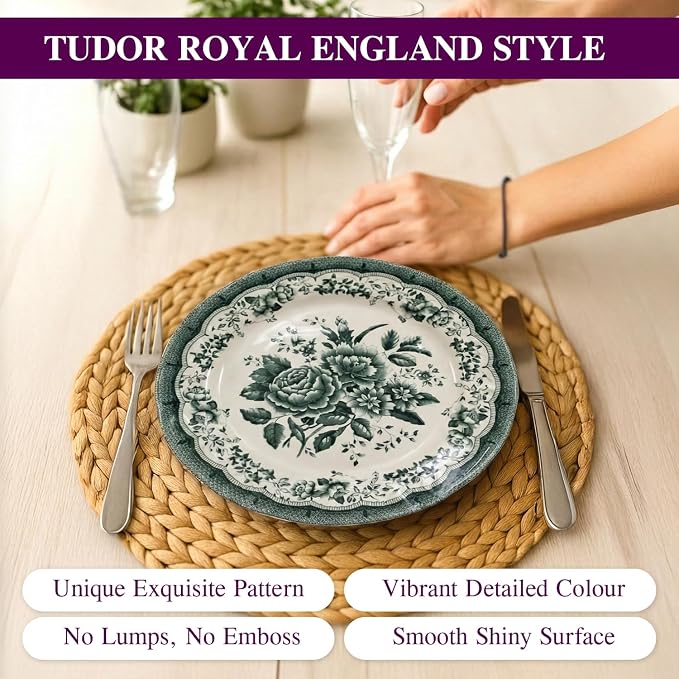 Royal 12-Piece Porcelain Dinnerware Set - Image 8