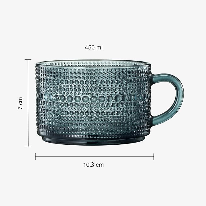 Vintage Glass Coffee Mugs Set - Image 7