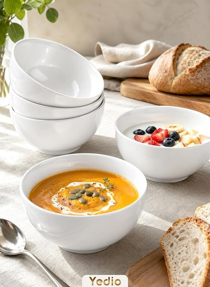 Small Bowls Set, 10 oz Porcelain Bowls of 4 | Ceramic, - Image 3