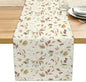 Floral Leaves Flower Table Runner, Wild Flowers and Leaves Seasonal Decor | by Unknown