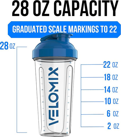 VELOMIX 2 Pack 28oz Protein Shaker Bottle, Leak Proof Shaker Cups - Image 4