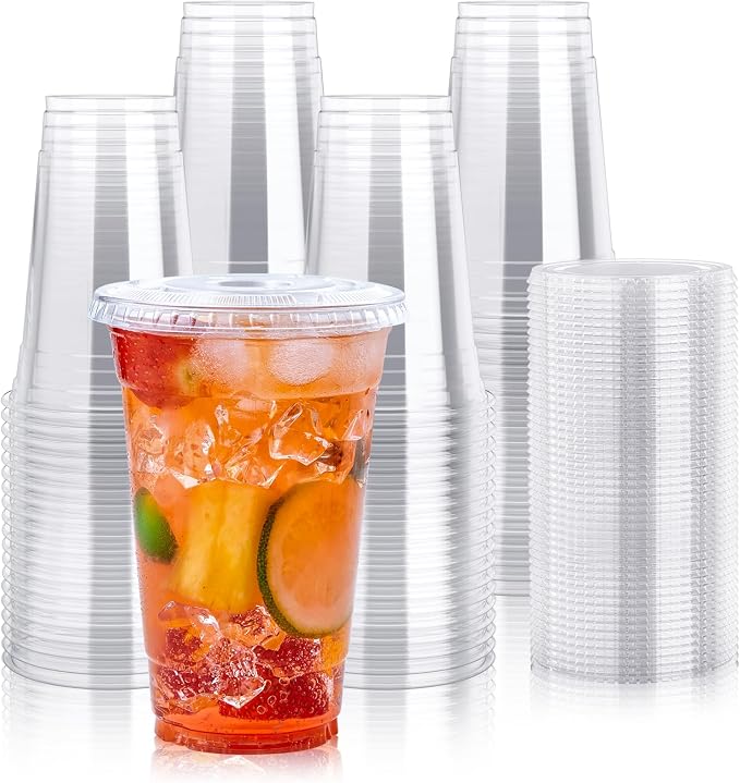 Lilymicky 60 Sets 24 oz Clear Plastic Cups by Lilymicky