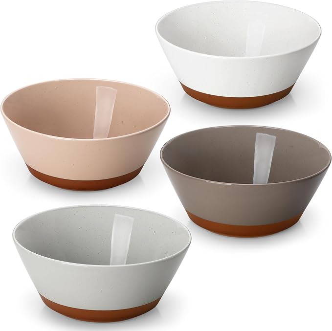 MALACASA Salad Bowls Set of 4, Soup Bowls by MALACASA