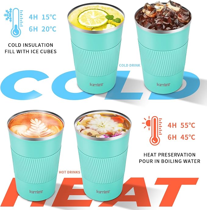 KETIEE Travel Mug 12oz: Vacuum Insulated Coffee Mug - Image 3