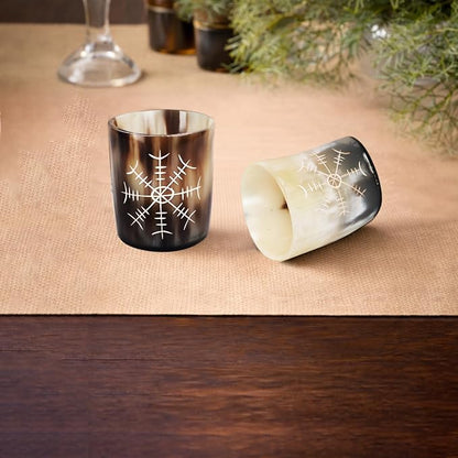 Handicrafts Home Viking Horn Shot Glasses Set of 4, Handmade Natural Ox Horn - Image 8