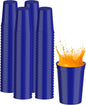 PartyPrints 100 Pack Small 10 to 12 oz Royal Blue Reusable Blank Plastic Cups by PartyPrints