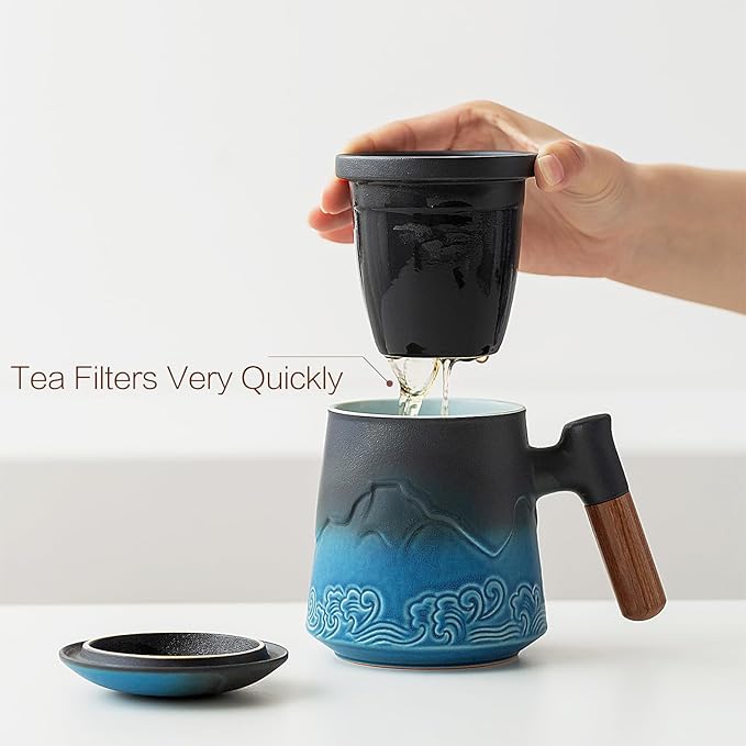 ZENS Tea Cup with Infuser and Lid - Image 3
