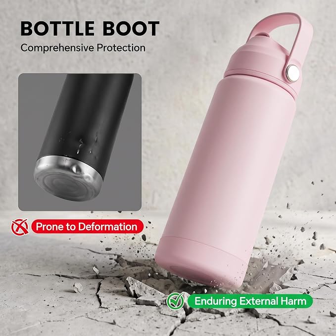 Fijinhom 18oz Insulated Stainless Steel Water Bottle, Wide Mouth Double Wall - Image 3