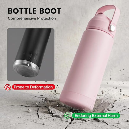 Fijinhom 18oz Insulated Stainless Steel Water Bottle, Wide Mouth Double Wall - Image 3