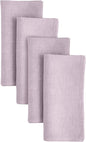 Solino Home Linen Cloth Napkins Set of 4-100% Pure Linen Chambray Lavender Dinner Napkins 20 x 20 Inch - Athena, Handcrafted and Machine Washable - Spring, Easter, Valentines