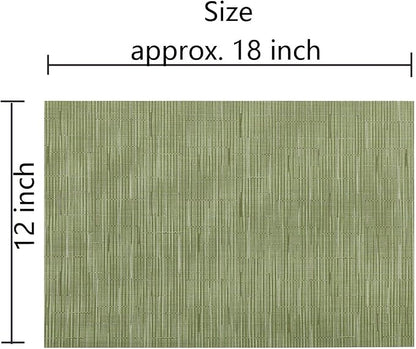 SHACOS Placemats Set of 6 Woven Vinyl Place Mats - Image 2