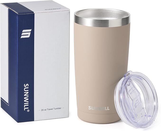 SUNWILL Travel Coffee Tumbler 20 oz, Insulated Mug - Image 5