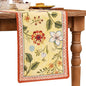 bilin gaier Designer French Linen Long Table Runner, Floral Pattern, Dining by bilingaier