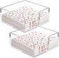 Rubtlamp 2 Pack Napkin Holder, Clear Acrylic Napkin Holder, 5.5x5.5x2.6 Inch Square Cocktail napkin holder, Plastic Napkins holder Great for Table Bathroom,Kitchen, Dinners for Mothers Day