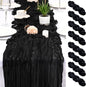 8 Pack Black Cheesecloth Table Runner 17x108 inch Boho Gauze Cheese Cloth Table by Unknown