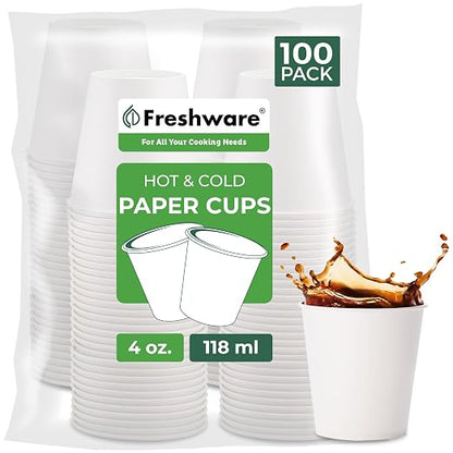 Freshware Coffee Cups 4 oz Disposable Paper Cups by Freshware