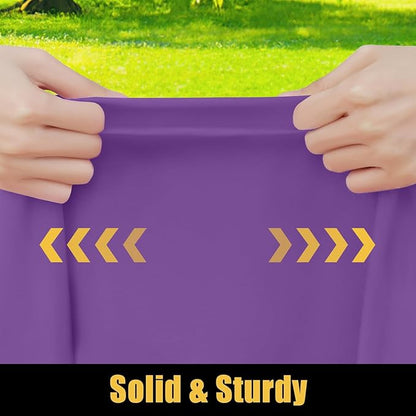 Smiry Rectangle Picnic Table Cloth, Waterproof Elastic Fitted Tablecloths for 6 Foot Tables, Washable Polyester Table Cover for Camping, Indoor and Outdoor (Purple, 30"x72")