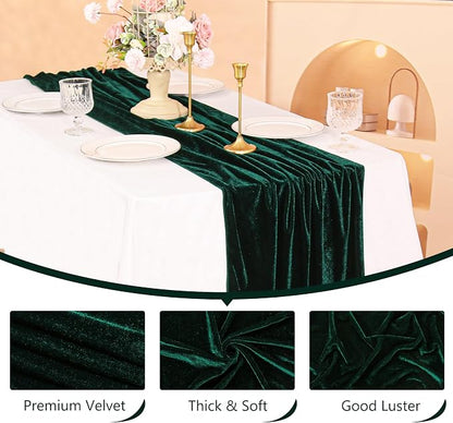 Velvet Table Runner 20 x 120 Inches 10ft Luxurious Thick Soft Velvet Christmas - Image 3