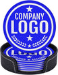 Custom Leather Coasters with Logo by Handmade