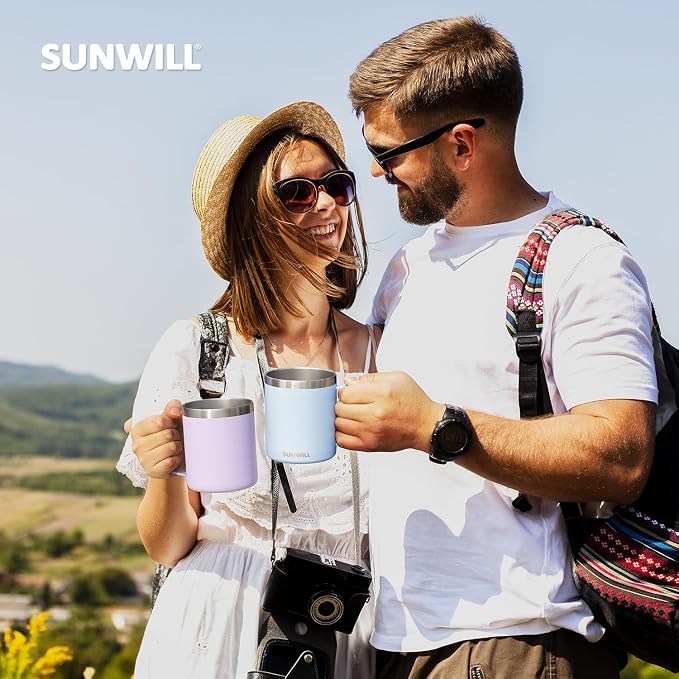 SUNWILL Travel Coffee Mugs Set of 4, Insulated Tumbler - Image 5