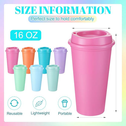 Honeydak 45 Pack 16 oz Reusable Coffee Cups - Image 3