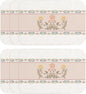 ISAENNE Floral Placemats Set of 6,Brown Rectangular PVC Placemats, Waterproof and Heat-Resistant British Style.Decoration for Kitchen, Dining, Parties, Holiday,12"*17"
