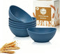 26oz Wheat Straw Bowls Sets of 6, Unbreakable & Stackable Ramen Bowl, Microwave by BUSOKIP