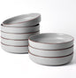 famiware Mercury Pasta Bowls Set of 8, 33 oz Large Salad Bowls, Light Gray | by Famiware