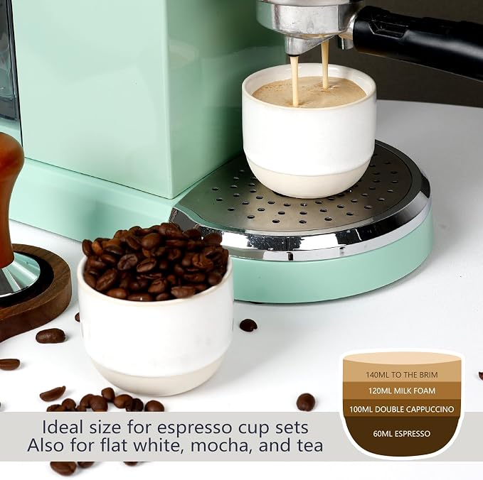 Ceramic Espresso Cups Set, Espresso Coffee Mugs, Special Glazed Demitasse Cups - Image 4