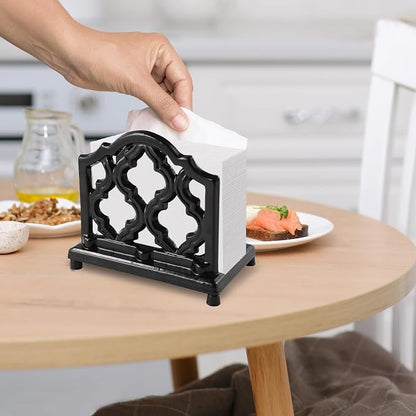 JOGREFUL Cast Iron Napkin Holder, Kitchen Organizer Classic Black | Vintage - Image 6