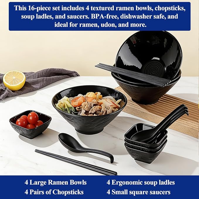 Berglander Ramen Bowl Set 40 oz of 4 - Image 5