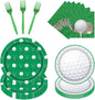 Rakuto Golf Party Decorations 96PCS Plates Napkins Forks Tableware | Golf by Rakuto