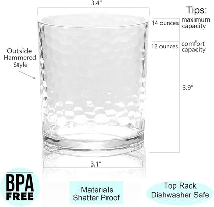 KX-WARE 14-ounce and 20-ounce Acrylic Glasses Plastic Tumbler, Dishwasher Safe - Image 2