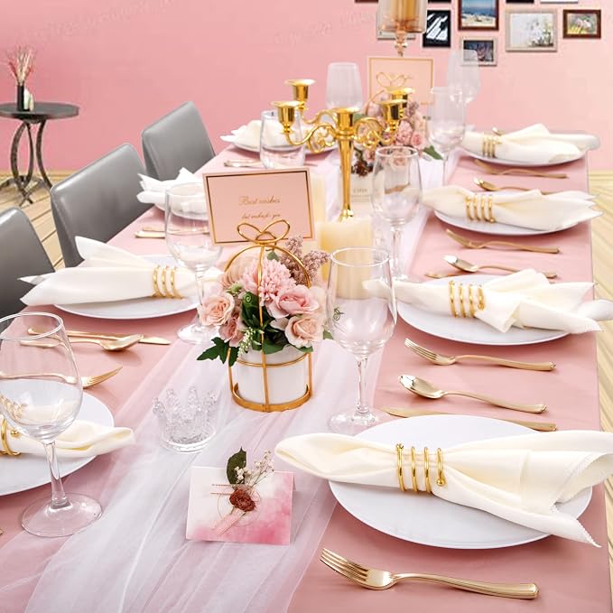 100pcs White Plastic Plates - Image 7
