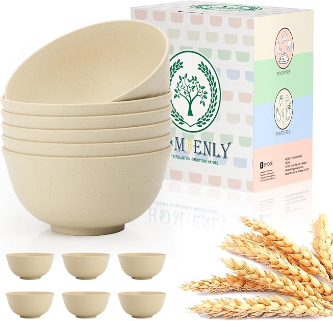 Kitchen Bowls Wheat Straw Unbreakable Bowls by HOMIENLY