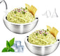 Dip Chiller Bowl 2 Pack- 35oz Large Capacity, Stainless Steel Insulated Party Ice Serving Bowl, Salad Pod for Parties Salsa, Guacamole, Condiments, Sauces, Food & Salad Hot or Cold