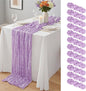 12 Pack Lavender Cheesecloth Table Runner 10Ft, Lilac Purple Table Runners 21.5 by Yemosa