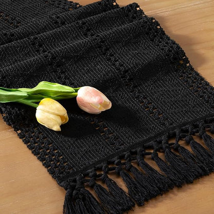 Boho Table Runner Summer Farmhouse Rustic Dining Dresser Scarf Home Decor | by Socomi