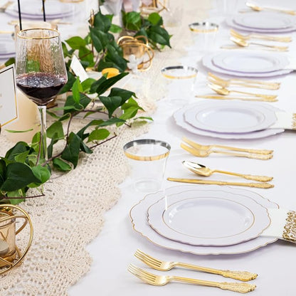350 Pieces Gold Disposable Plates - Image 8
