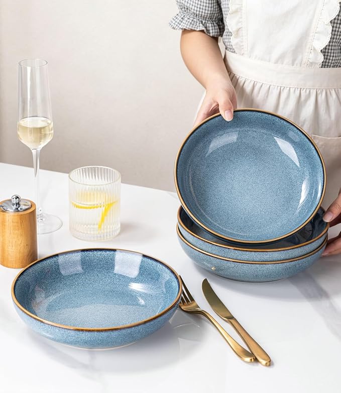 AmorArc 8.5'' Large Ceramic Pasta Bowls, 36oz Stoneware Pasta Serving Bowls Set - Image 6