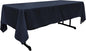 LA Linen Polyester Poplin Washable Rectangular Tablecloth, Stain and Wrinkle Resistant Table Cover 60x126, Fabric Table Cloth for Dinning, Kitchen, Party, Holiday 60 by 126-Inch, Navy
