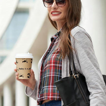10 OZ 25 Pack Disposable Cups Paper Coffee Cups - Image 5