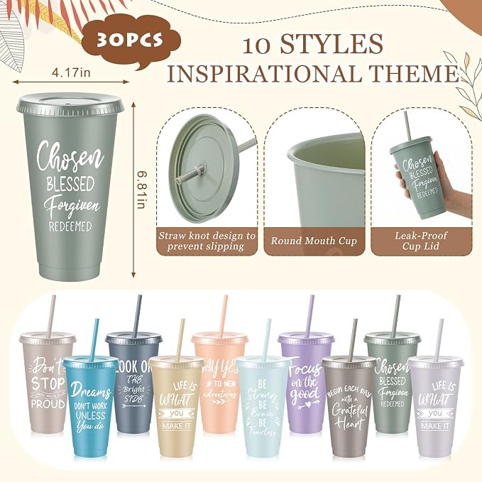 Uiifan 30 Pcs Inspirational Cups Bulk - Image 3