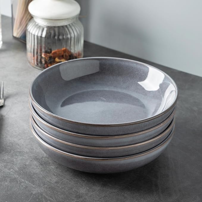 AmorArc 8.5'' Large Pasta Bowls, 36oz Stoneware Pasta Serving Bowls Set of 6 - Image 6