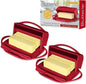 Flip Top Butter Dish with Attached Lid & Matching Knife, 2 Pack by Butterie