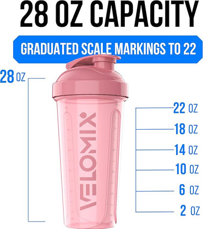 VELOMIX 2 Pack 28oz Protein Shaker Bottle - Image 4
