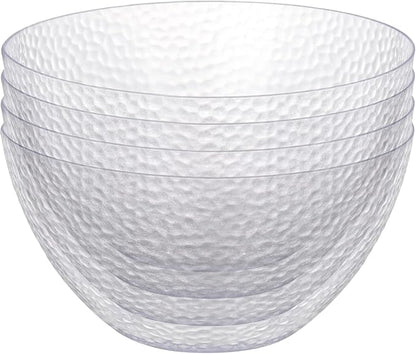 4 Pack Clear Plastic Serving Bowls, 135 OZ Large Round Plastic Bowls, 10 Inch - Image 4