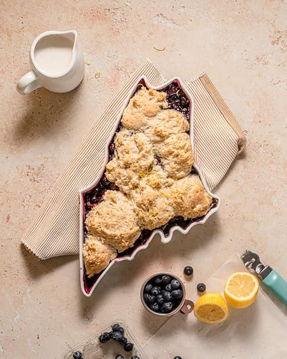 Maine Shaped Baking Dish, Serving Platter or Decorative Tray Charming Porcelain Bakeware Oven Microwave and Dishwasher Safe