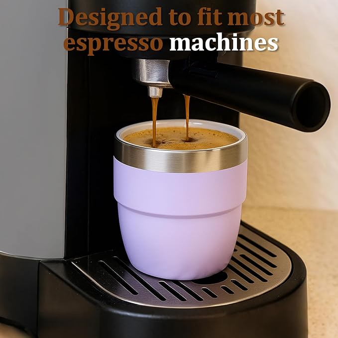 Zenbo 4 oz Espresso/Coffee Cups, Ceramic-Lined Double Wall Vacuum Insulated - Image 2